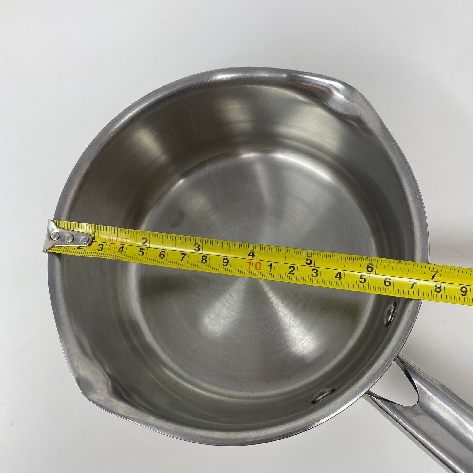 WearEver Saucepan 1.5 Quart Silver Good Stainless Steel Dual Pour Spout