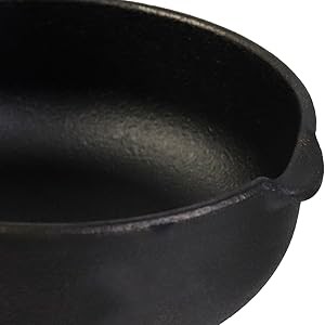 esatis 1 Pcs Mini Cast Iron Skillet Small Skillets Frying Pans, with Wok