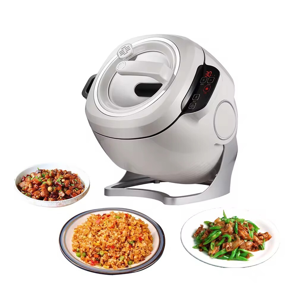 Automatic No Stick Pan Smart Cooker 360° Rotation Electric Stir Fry Machine