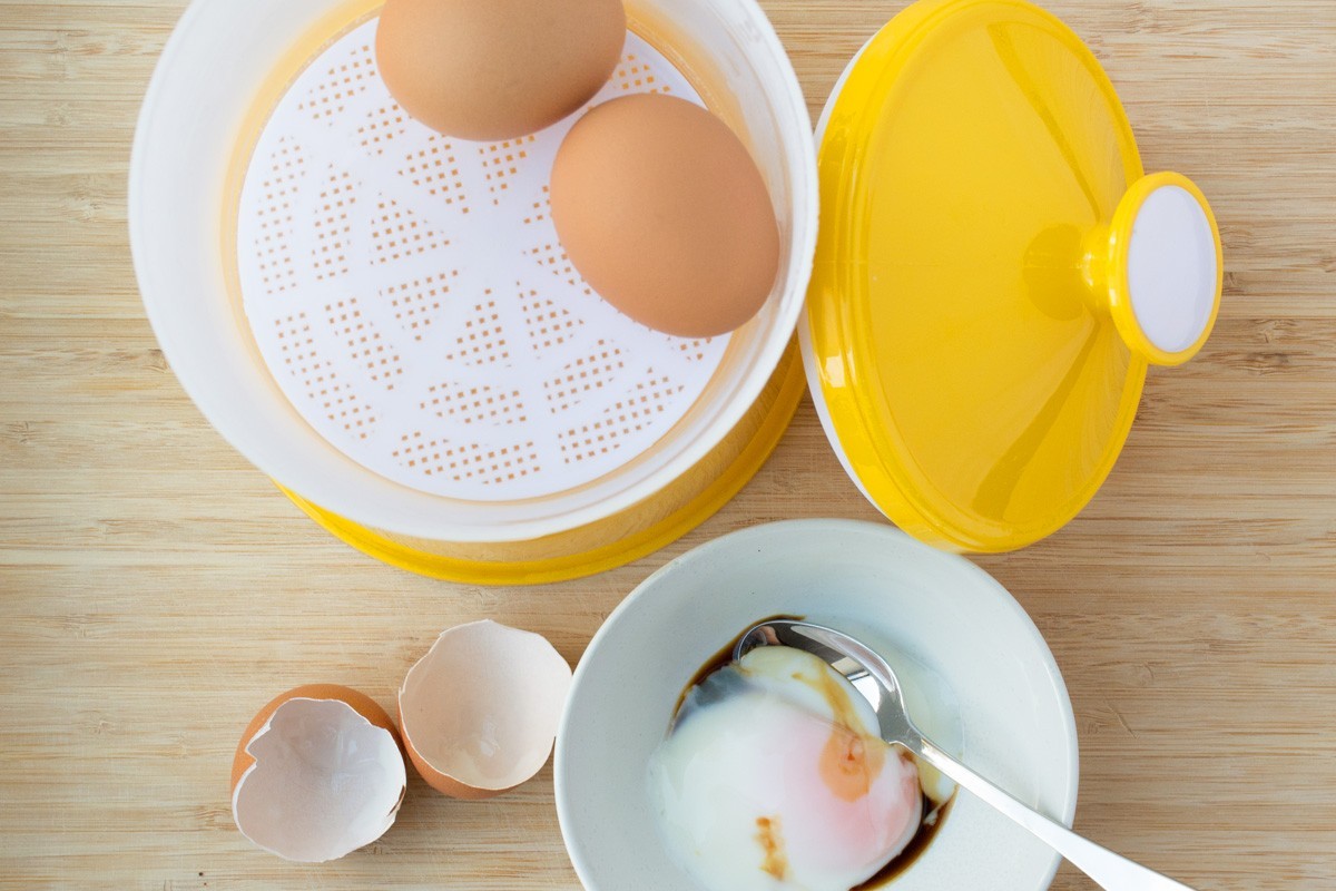 Half Boiled Egg Maker Malaysian Recipe Original Made in Malaysia Yellow Color