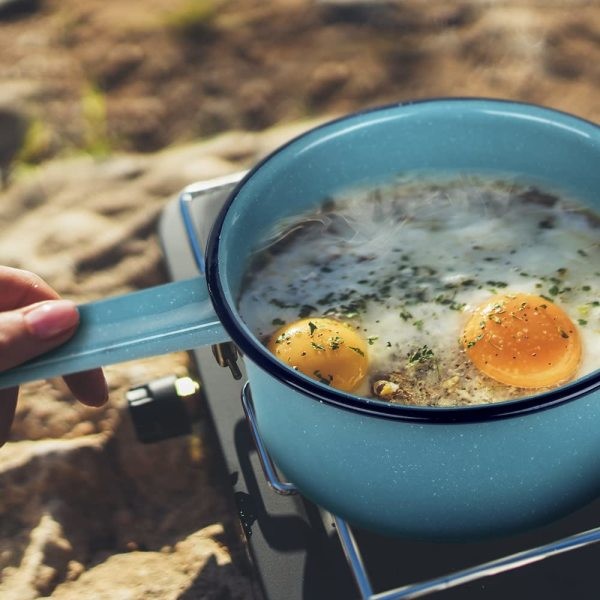 Granite Wire Saucepan, 1 Qt – Turquoise Blue
