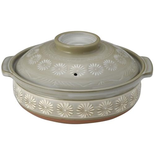 Banko Ware 52013 Ginpo Hanamishima Earthenware Pot (Deep Pot) No. 9 Fo
