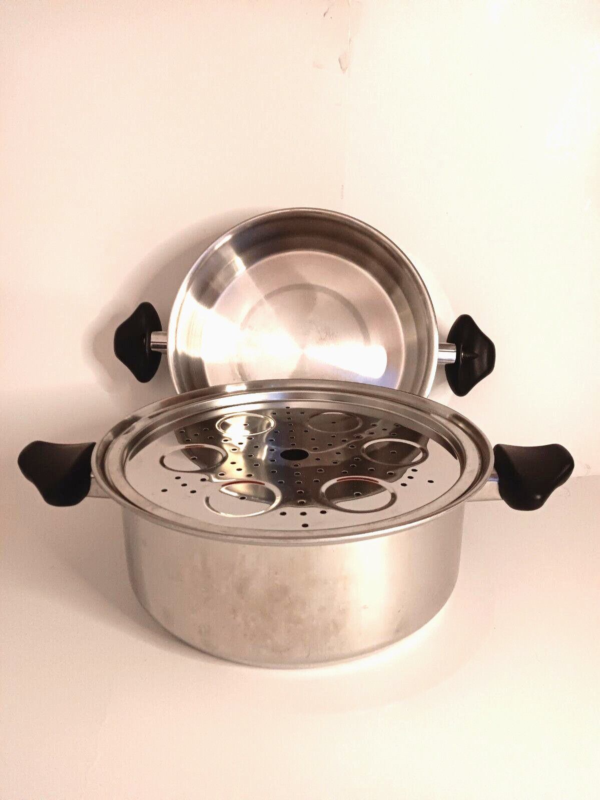 Carico Ultra Tech Steamer Insert With Dual Pots and Lid# T304SS