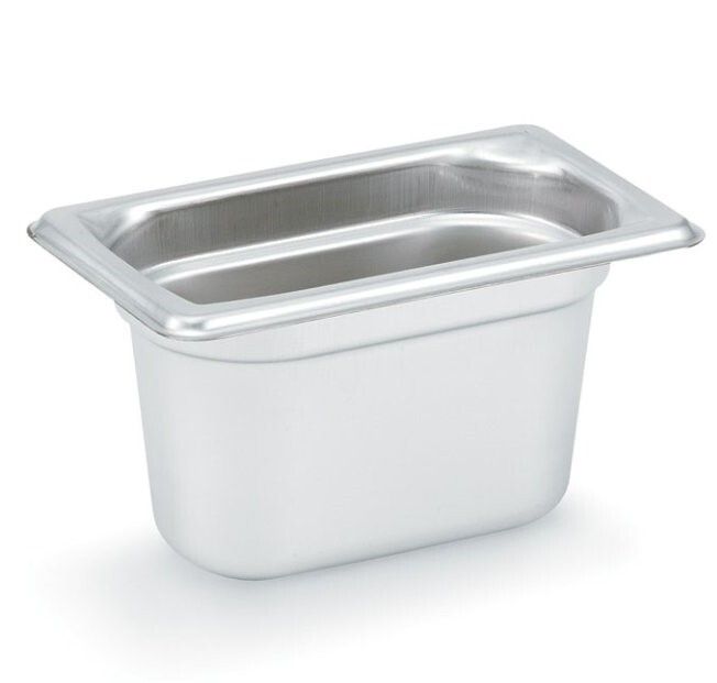 Vollrath 1/9 Size Steam Table Food Pan, 20949, Silver Stainless Steal, 4″ D|