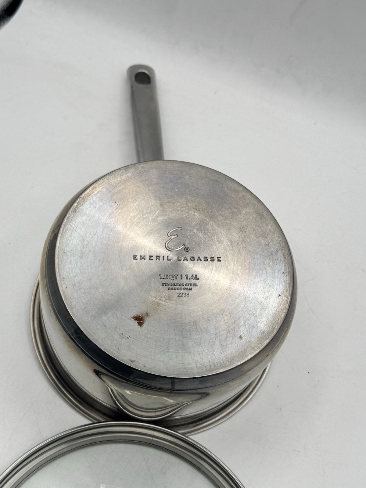 *Emeril Lagasse *1.5 Quart, 1.4 Liter Sauce Pan With Glass Lid *Stainless #2238
