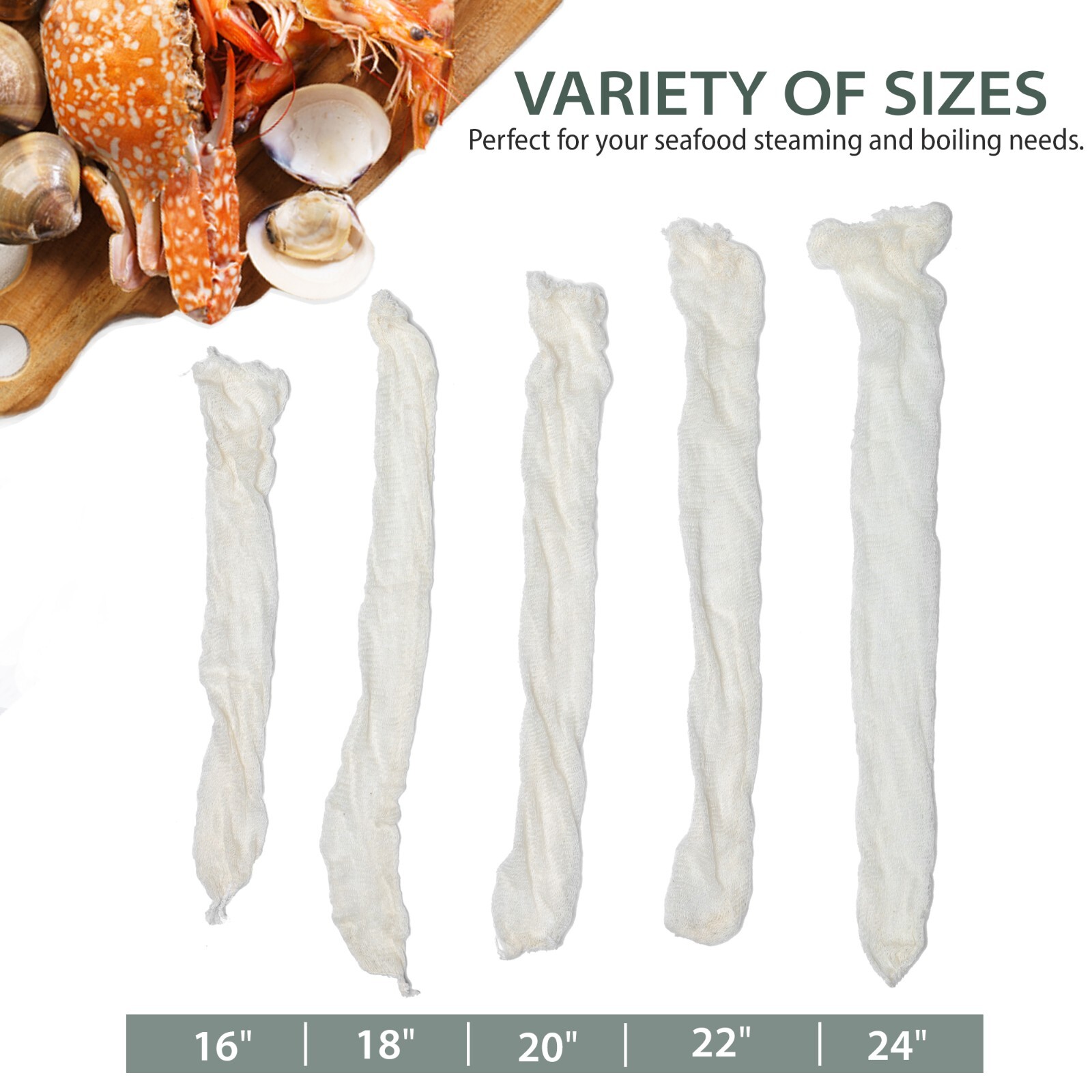 Eselect 24″ Seafood Boil & Steamer Bags – Pack of 10