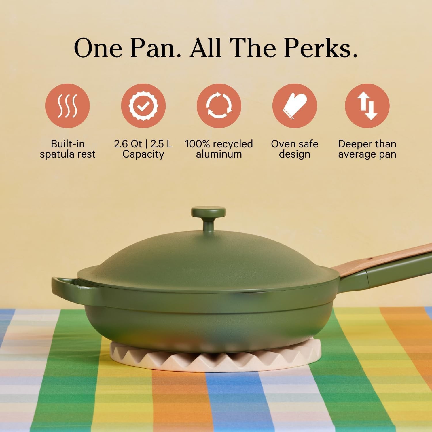 Always Pan 2.0-10.5” 2.6 Qt Nonstick, Toxin-Free Ceramic Cookware