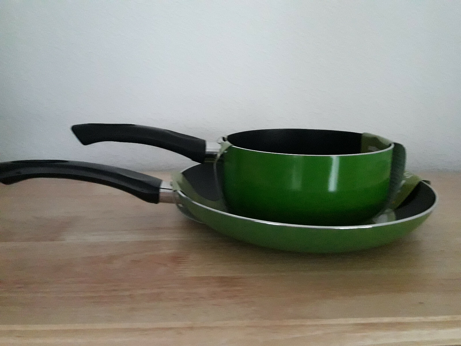 Ecolution Elements Non-Stick 11” Fry Pan and 2Qt. Saucepan (Green) – New