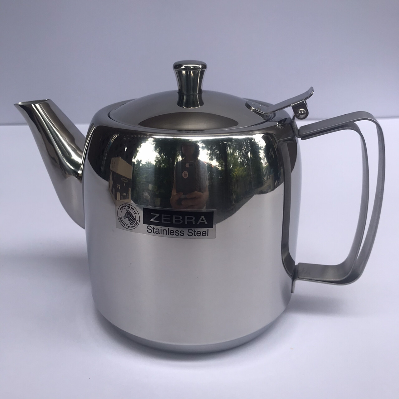 Thai Zebra Brand Prima Tea Pot Kitchenware Silver Stainless Steel Free Filter