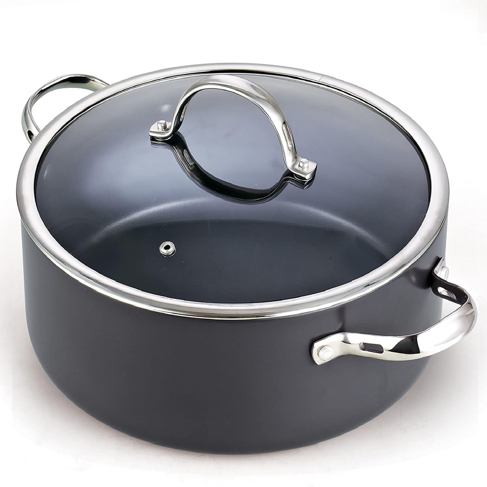 Classic 7-Quart Stock Pot Dutch Oven Casserole with Glass Lid, Hard Anodized …