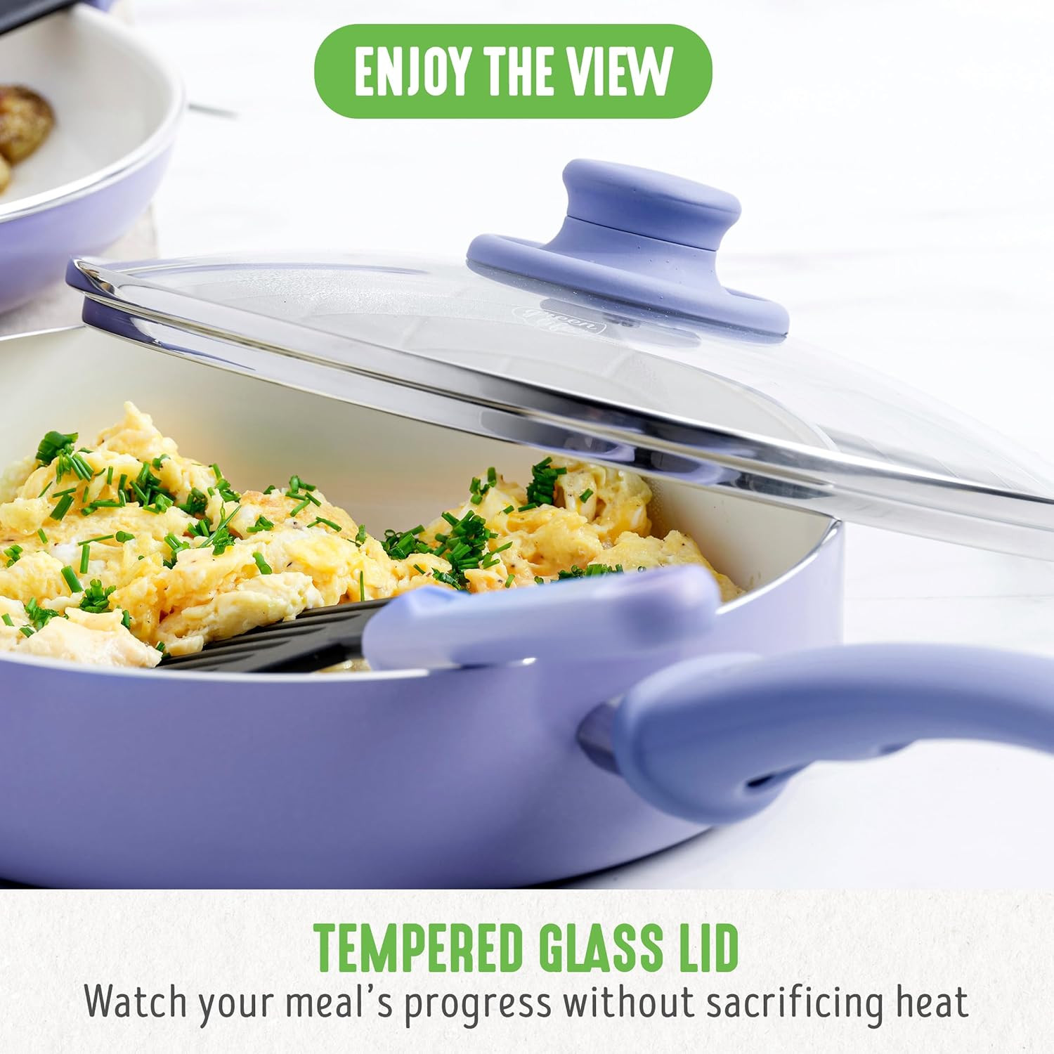 Soft Grip 16 Piece Cookware Set, Non-Toxic Pfas-Free Ceramic Nonstick, Frying, S