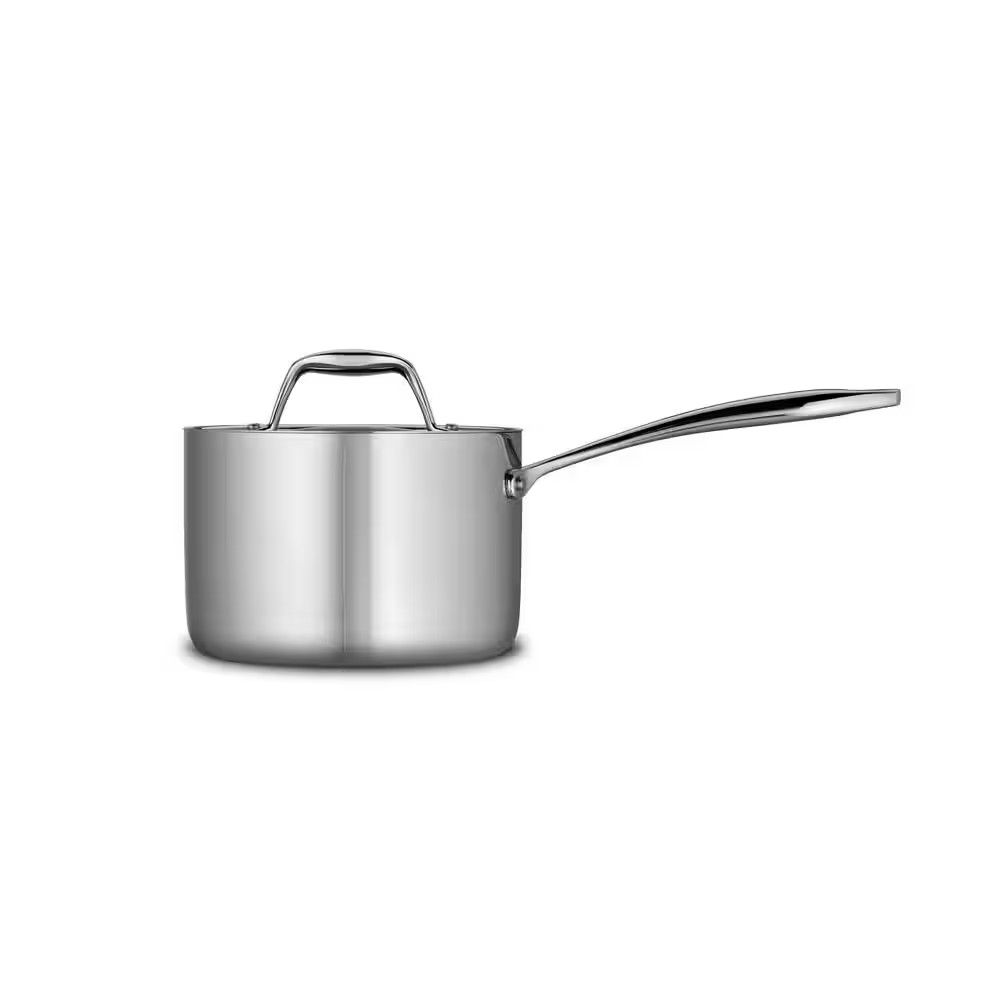 Gourmet Tri-Ply Clad 2 Qt. Stainless Steel Sauce Pan with Lid