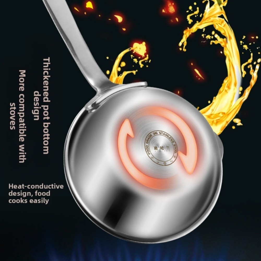 New Mini Frying Pan 304 Stainless Steel Small Omelet Pan With Pouring Spout