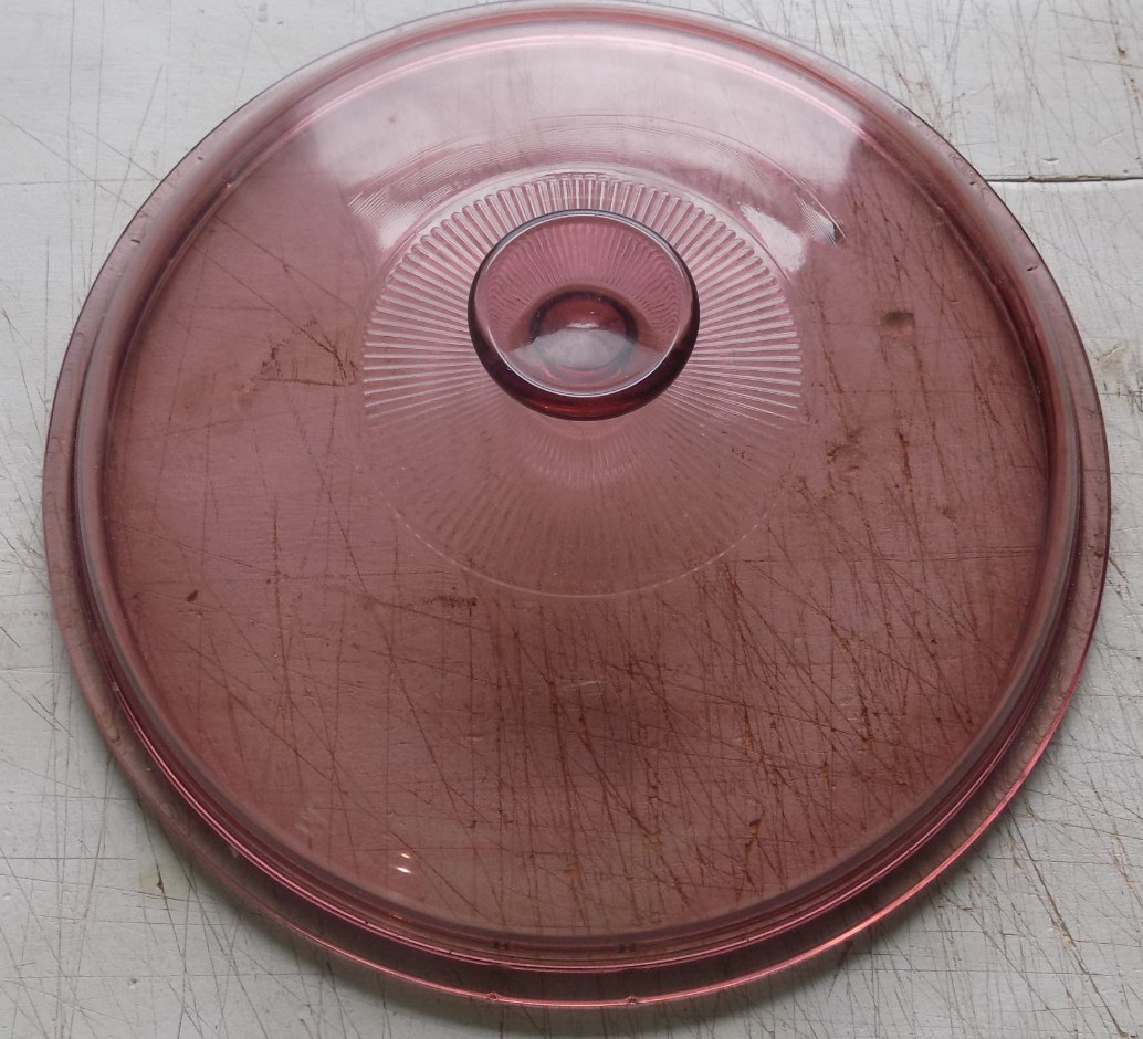 CORNING Ware VISIONS Replacement LID CRANBERRY 6-1/2″ Diameter PYREX V1C