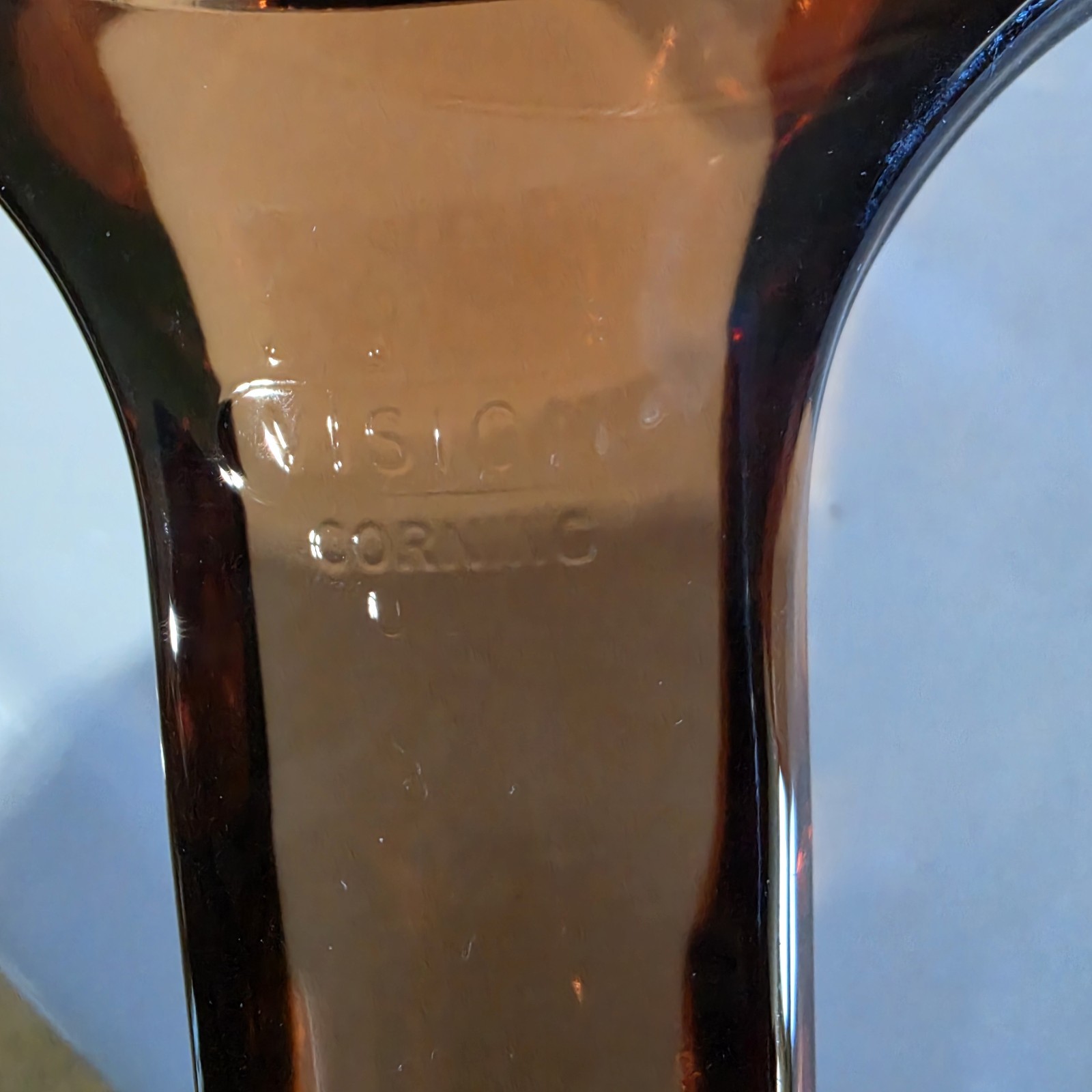CorningWare Vision #10 Amber 10.5” Skillet Pan Waffle Bottom Vintage ‘70s No Lid