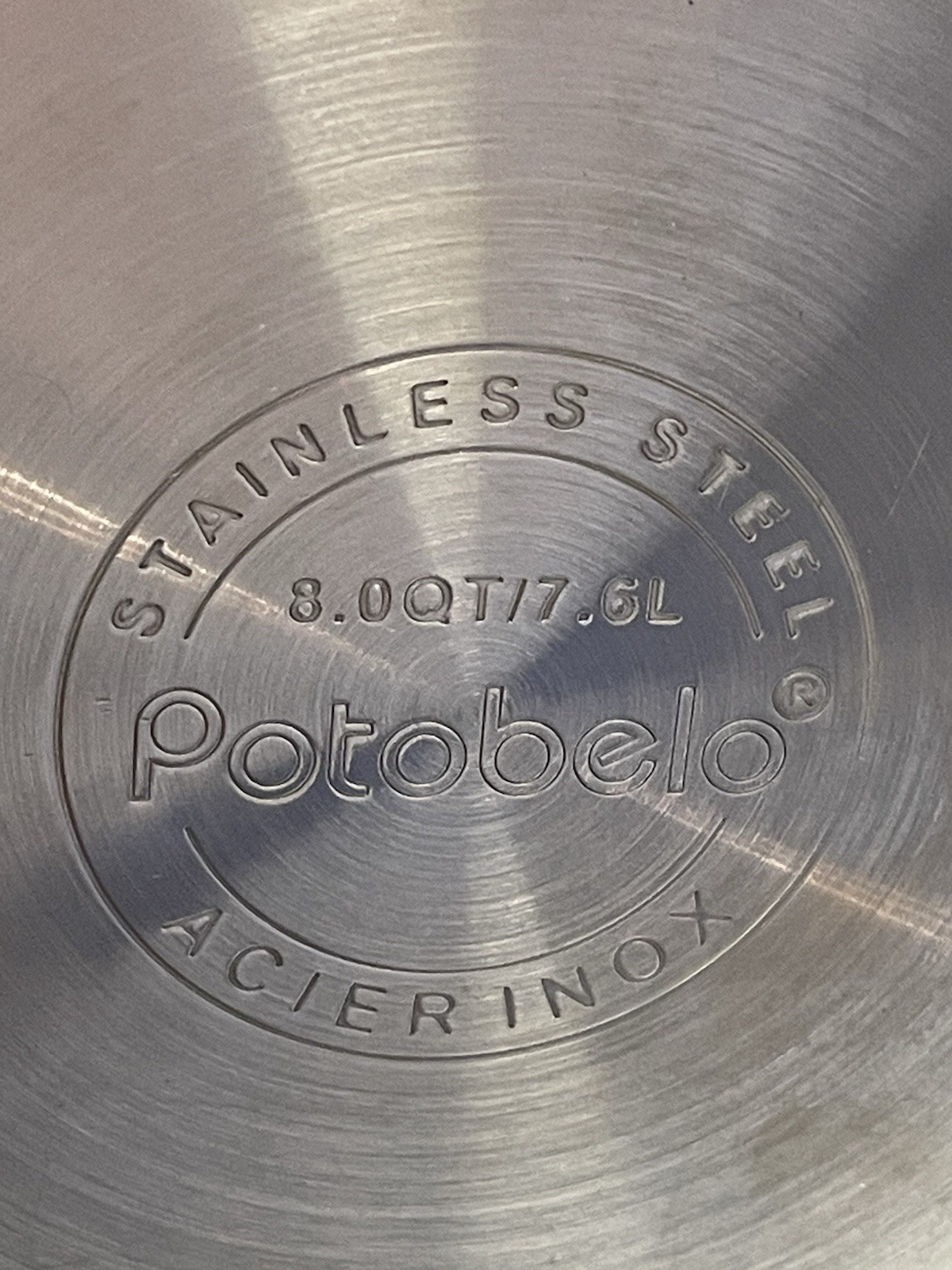Potobelo Italia Acierinox Stainless Steel (8 qt/7.6 L) Stock Pot
