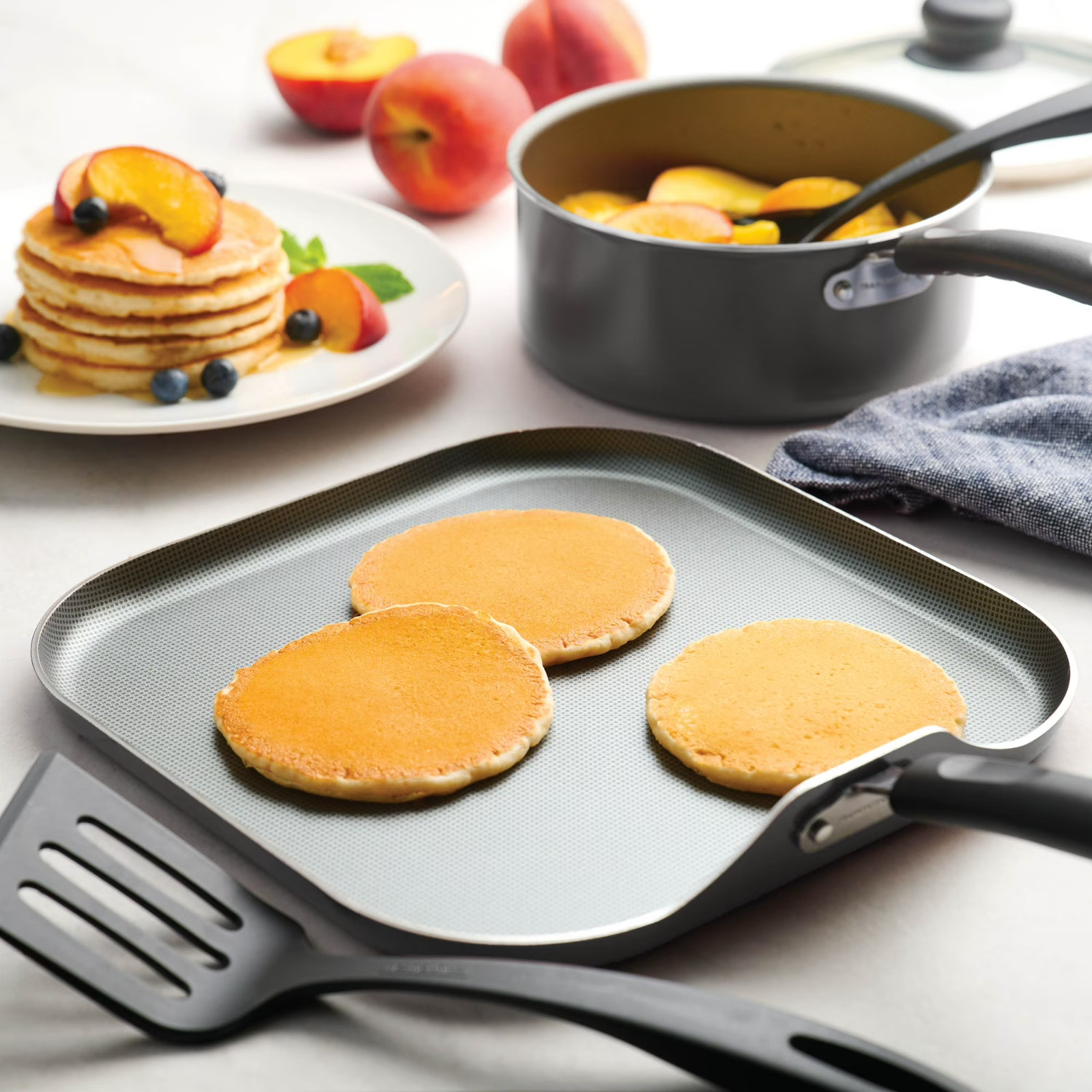 Tramontina Primaware 18 Piece Non-stick Cookware Set, Steel Gray,Free ship