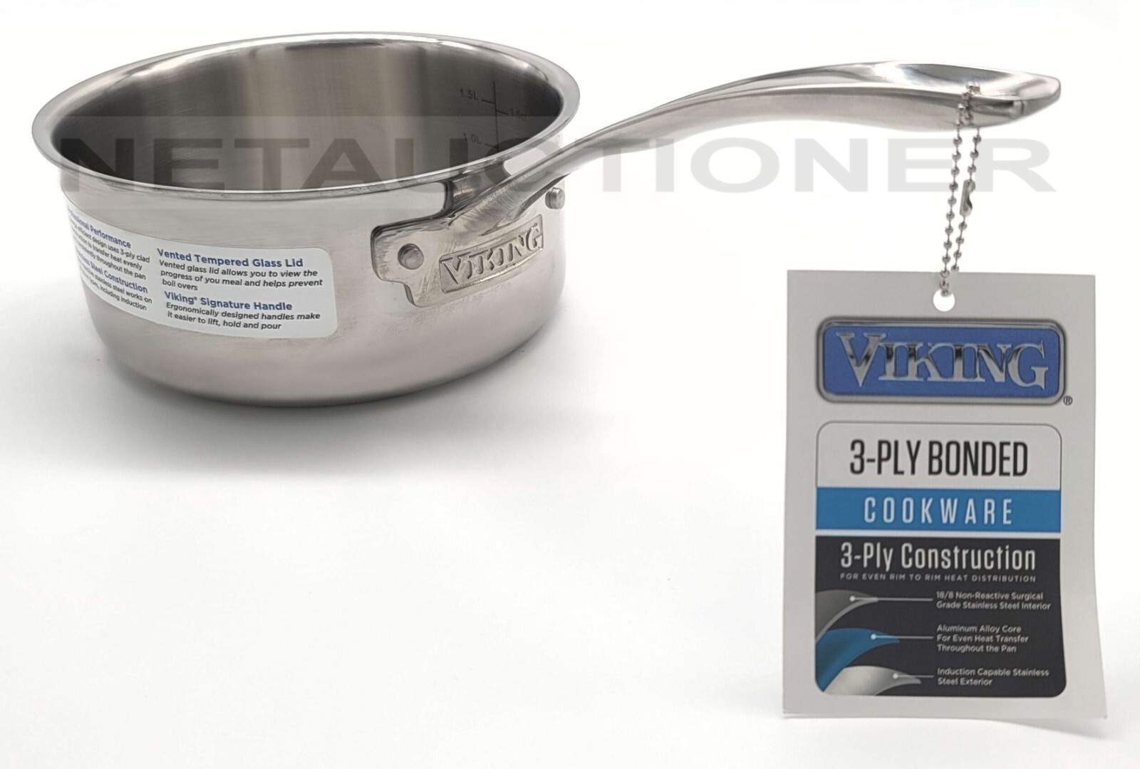 New Viking 3-Ply 2.25 Qt (2.1 Liters) Stainless Steel Sauce Pan/Pot -Induction