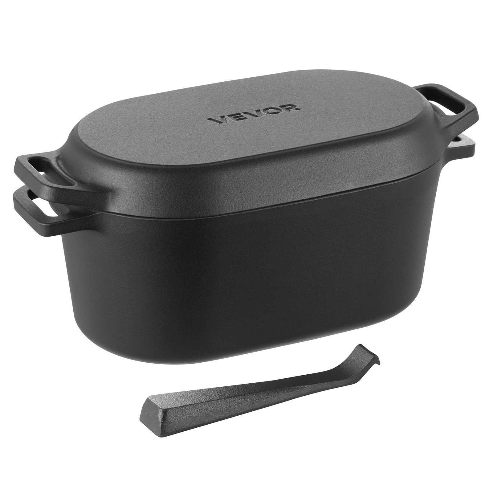 Vevor Enameled Cast Iron Dutch Oven 3.5 Quart Pot Lid And Dual Handles