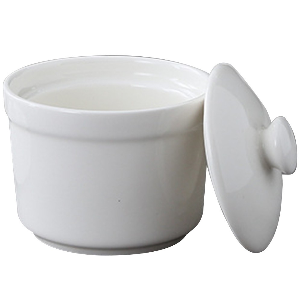 Lidded Soup Bowl Ceramic Steaming Pot Steamed Egg Cup Dessert Serving Bowl
