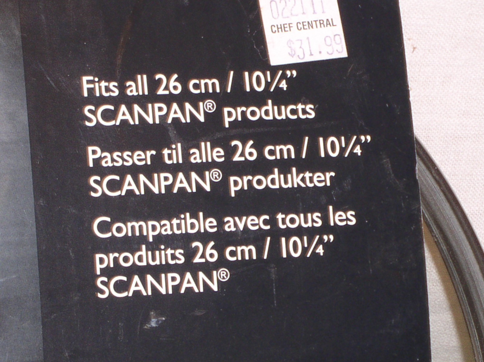NEW SCANPAN CLASSIC DENMARK 10-1/4 INCH 10.25″ 26 CM GLASS LID CERAMIC TITANIUM