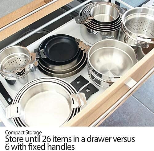 Cristel Strate Saute Pan Non-Stick, 4.5 quart, Silver