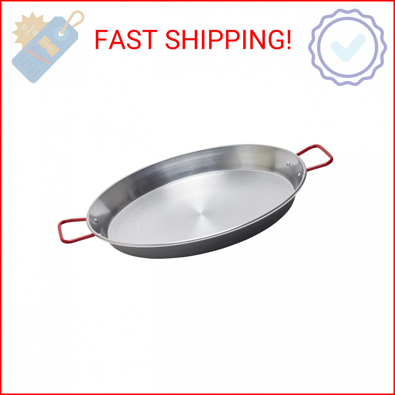 Garcima 15-Inch Carbon Steel Paella Pan, 38cm