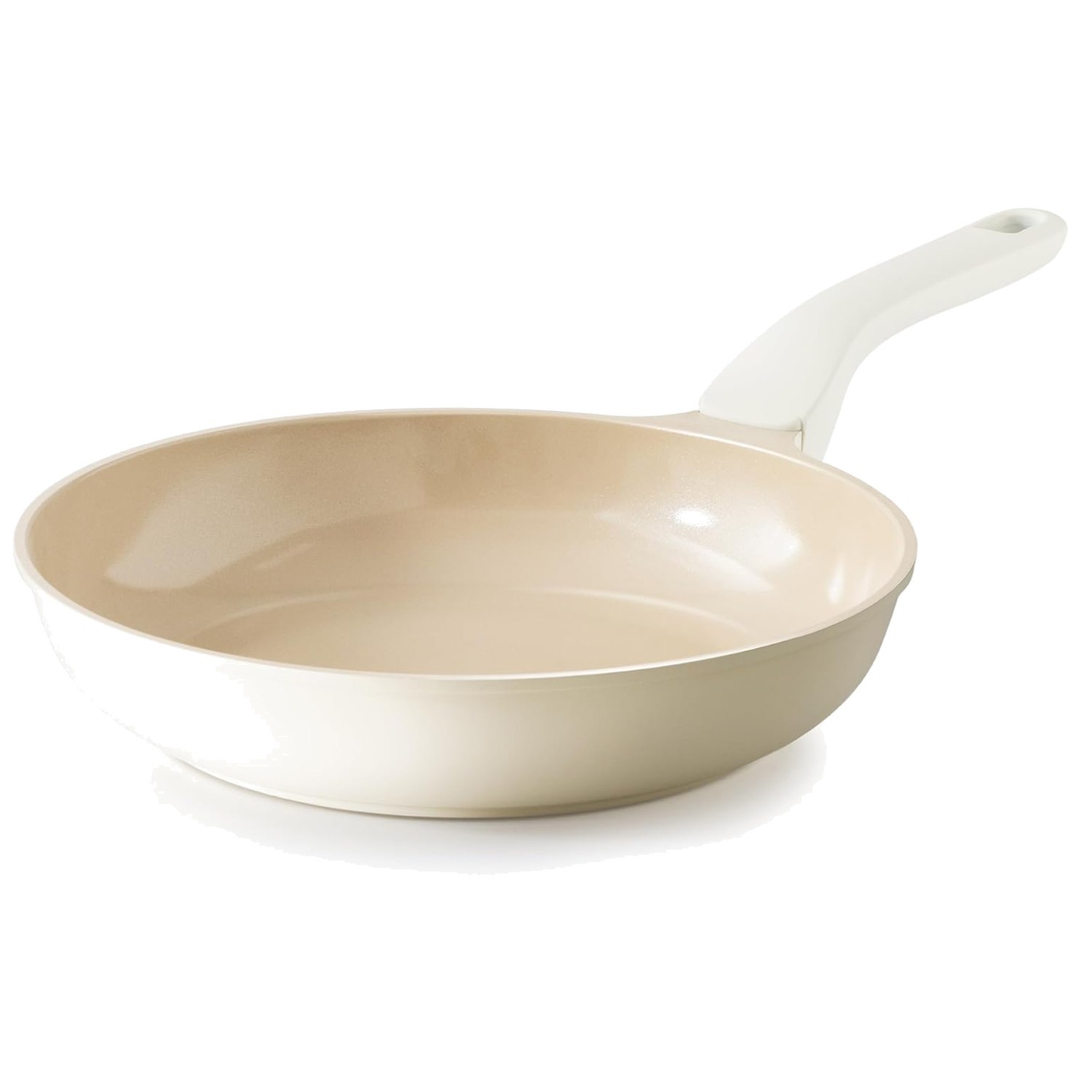 8 Inch Nonstick Ceramic Frying Pan with Stay Cool Handle, Induction Safe Whit…