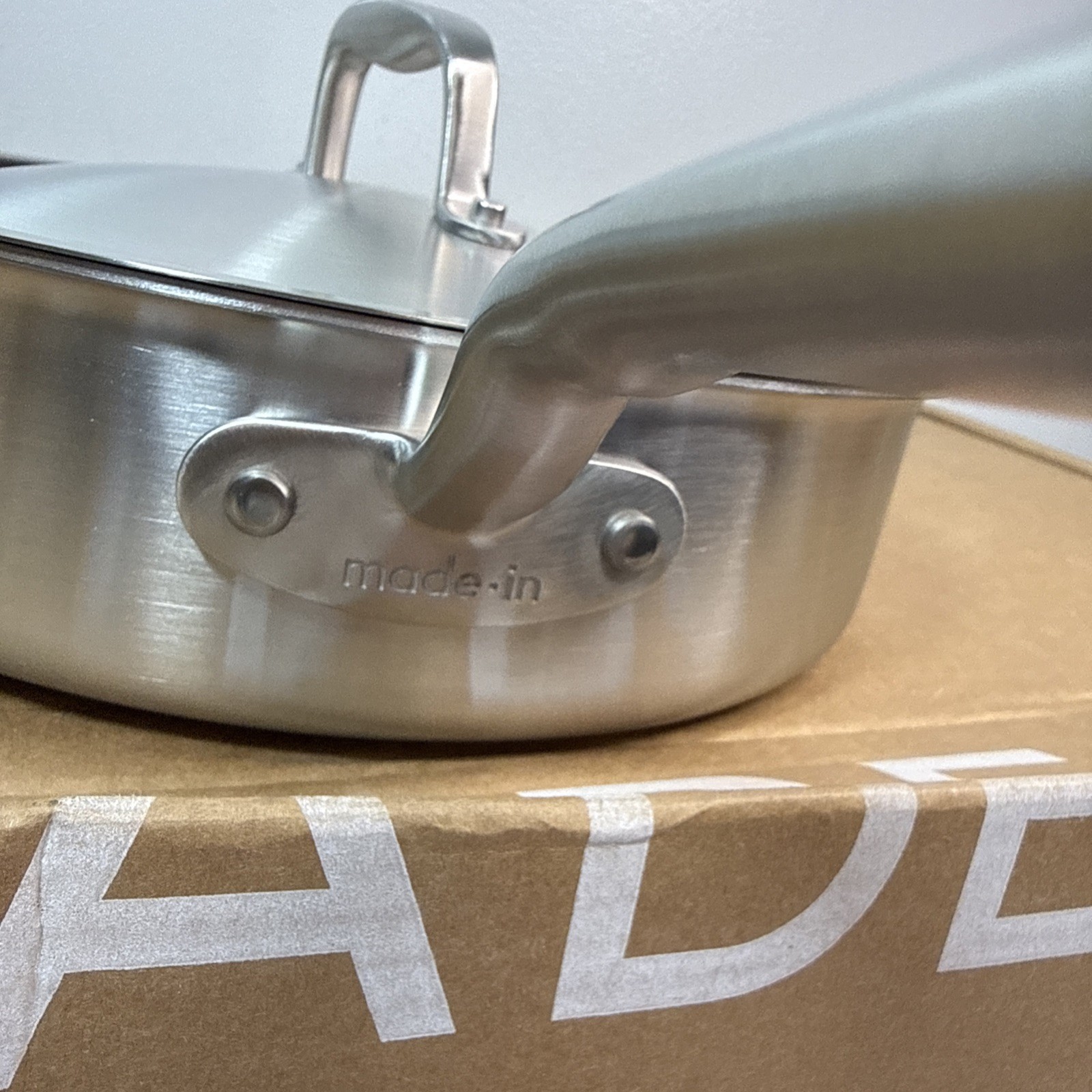 Made In 3.5 Quart Stainless Steel Saute Pan with Lid – All 5 Ply Clad NEW