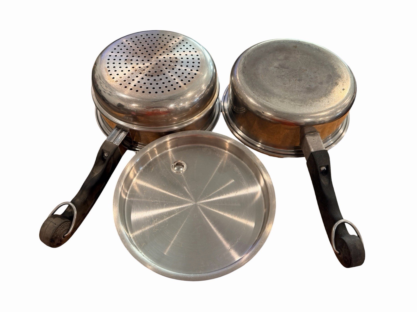 Saladmaster 2.5 Qt Saucepan Steamer Insert Vapo Lid 18-8 Tri-Clad 3 piece USA