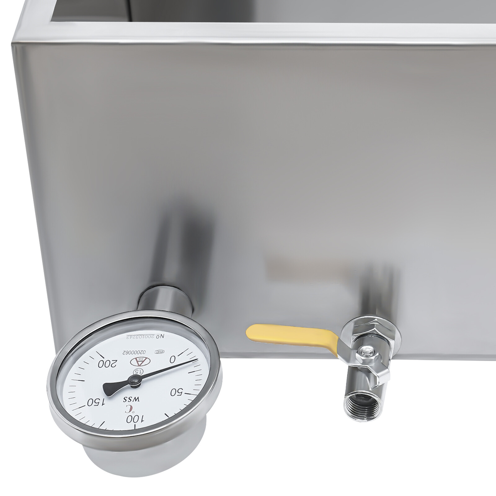 Stainless Steel Maple Syrup Evaporator Pan w Valve and Thermometer Boiling Pan