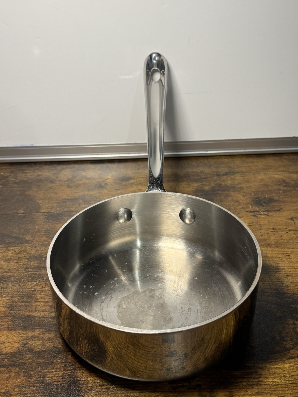 All-Clad Master Chef Metal Stainless Steel 1 Qt Saucier/Sauce Pan – No Lid