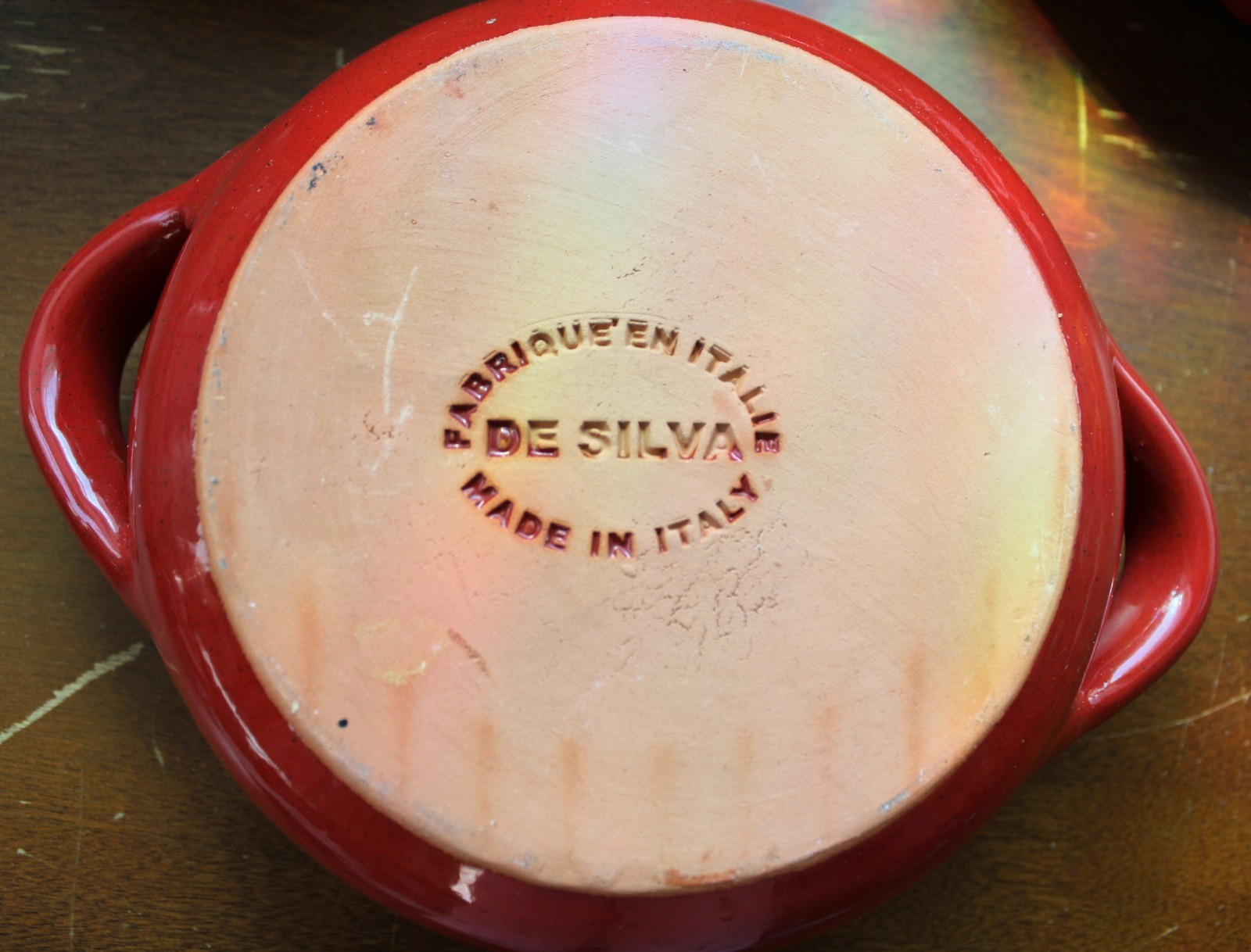 De Silva Italian Terracotta Ovenware Set 5-Piece Red Ceramic Bowls Pots Pan