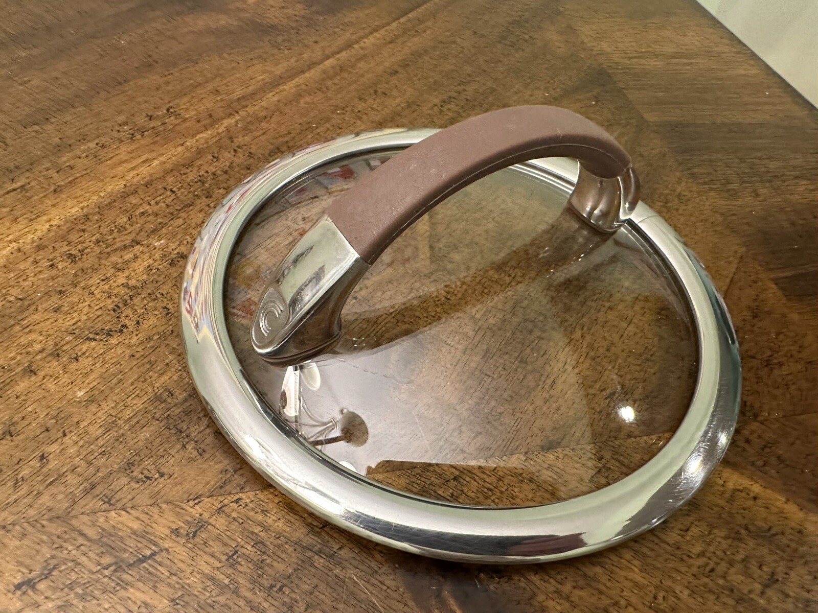 7″ CIRCULON SYMMETRY Tempered Glass Lid Brown Handle Pot Pan Replacement Part