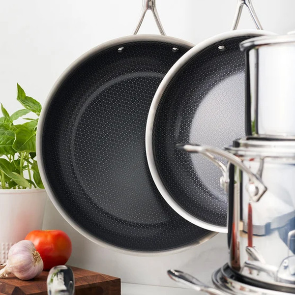 Henckels Paradigm Ceramic Non-Stick 11-piece Cookware Set, Stainless, NEW