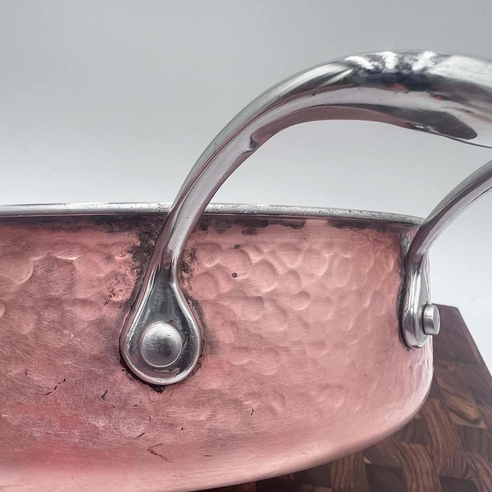 Lagostina 3 Quart Hammered Copper Saucepan Stainless Casserole Cookware