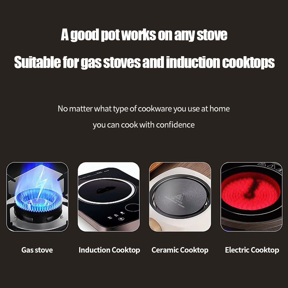 3 Ply Titanium Clad Stainless Steel Frying Pan Non Toxic Non Stick Hammered