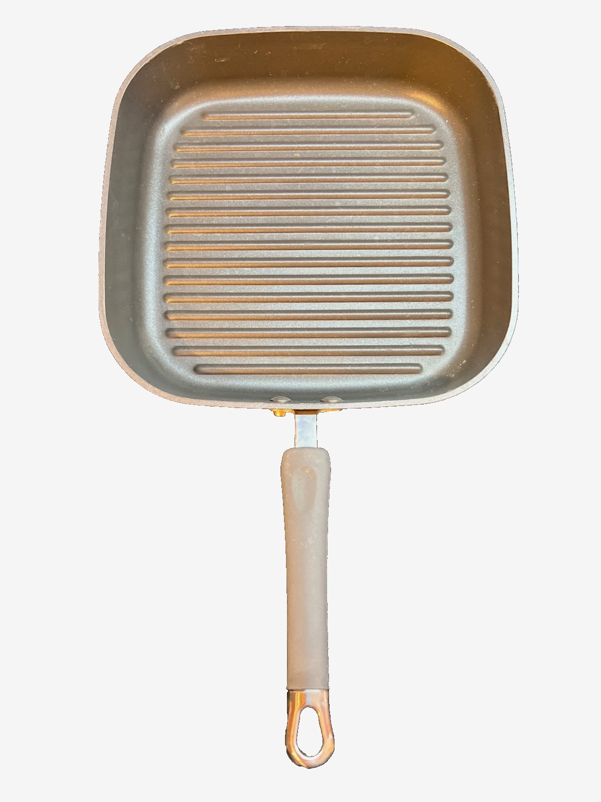 The Pampered Chef Square Grill Pan Nonstick Aluminum With Silicone Handle