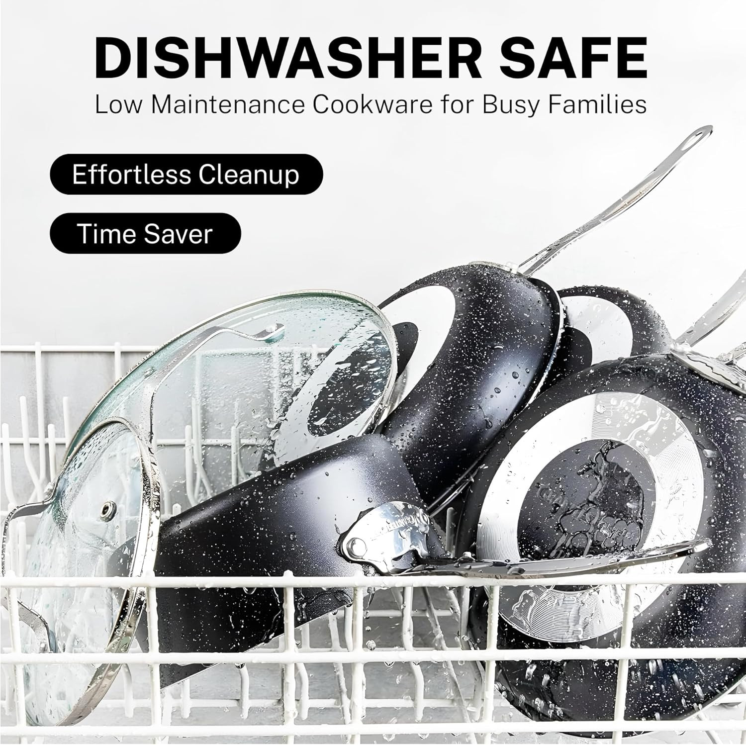 20-Piece Nonstick Cookware Set – Diamond Infused, Oven & Dishwasher Safe
