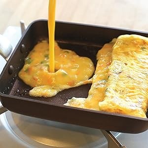 Tamagoyaki Japanese Omelette Pan/Egg Pan Skillet, PFOA-Free, Dishwasher Safe,