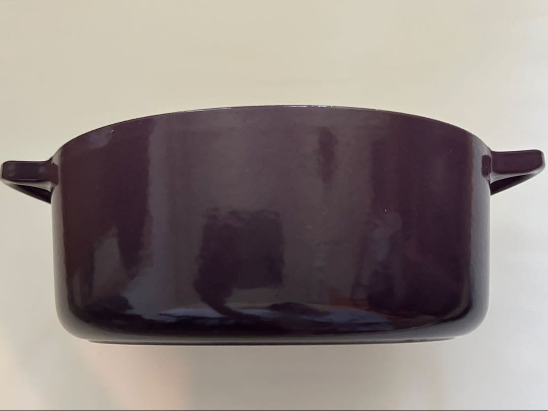 Le Creuset Oval Cocotte 25cm 2-3/4qt 9″ Cassis Purple Casserole Enamel Cast Iron