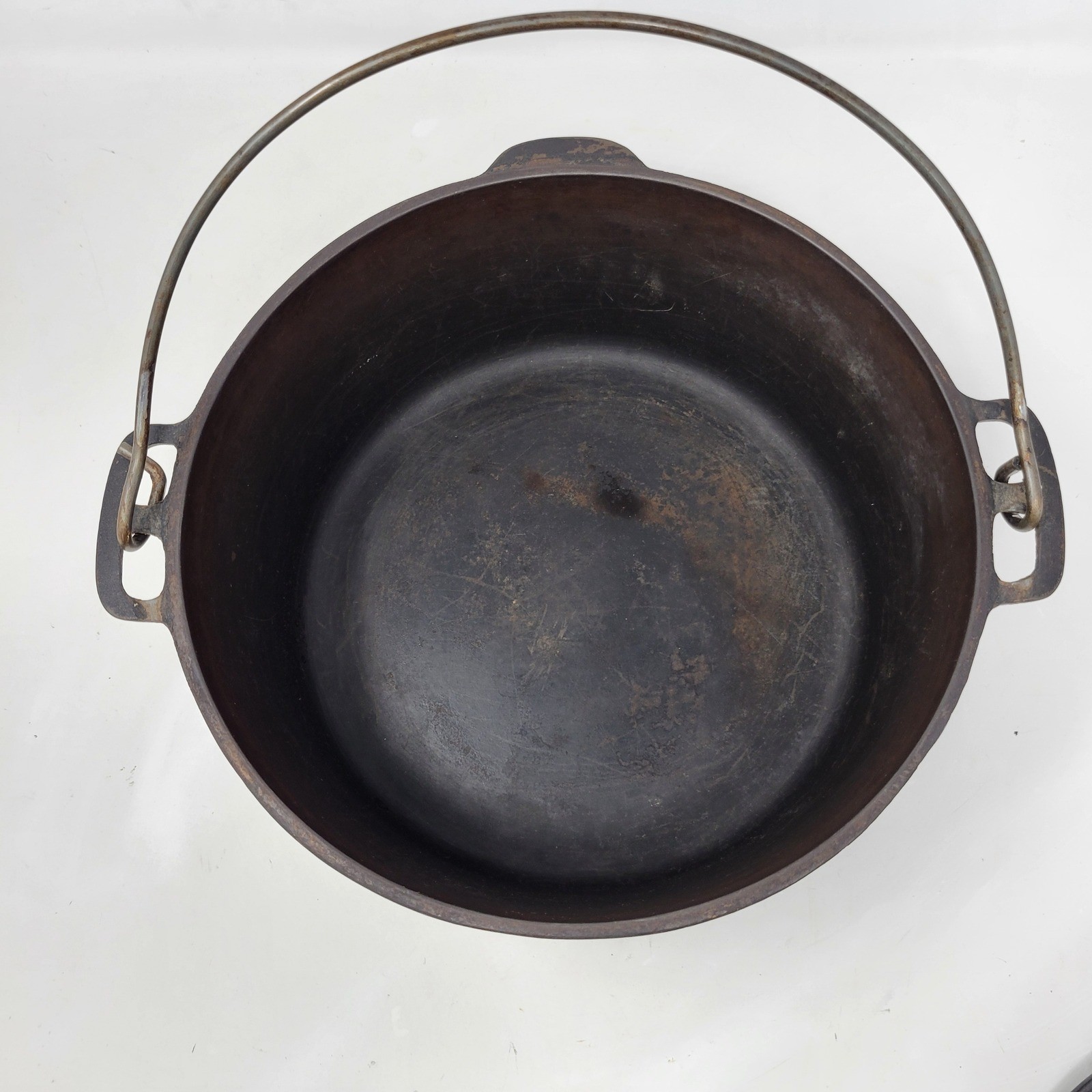 Wagner Ware Sidney -O- Cast Iron Dutch Oven 1268 Zig Zag Lid 10in Vintage USA