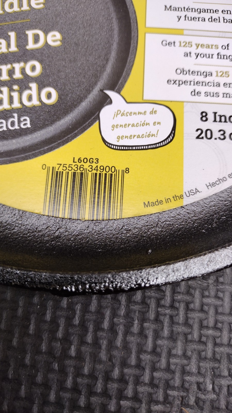 Lodge Pre-seasoned 8 Inch Cast Iron Skillet Model L6OG3 NEW FREE SHIPPING