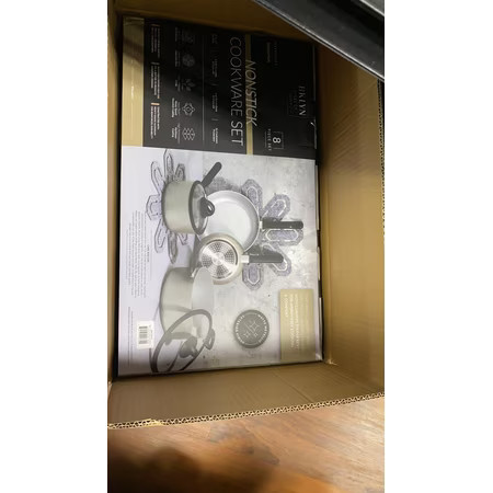 Brooklyn Steel Co. Silver Ultraviolet Nonstick 8-Pc. Cookware Set