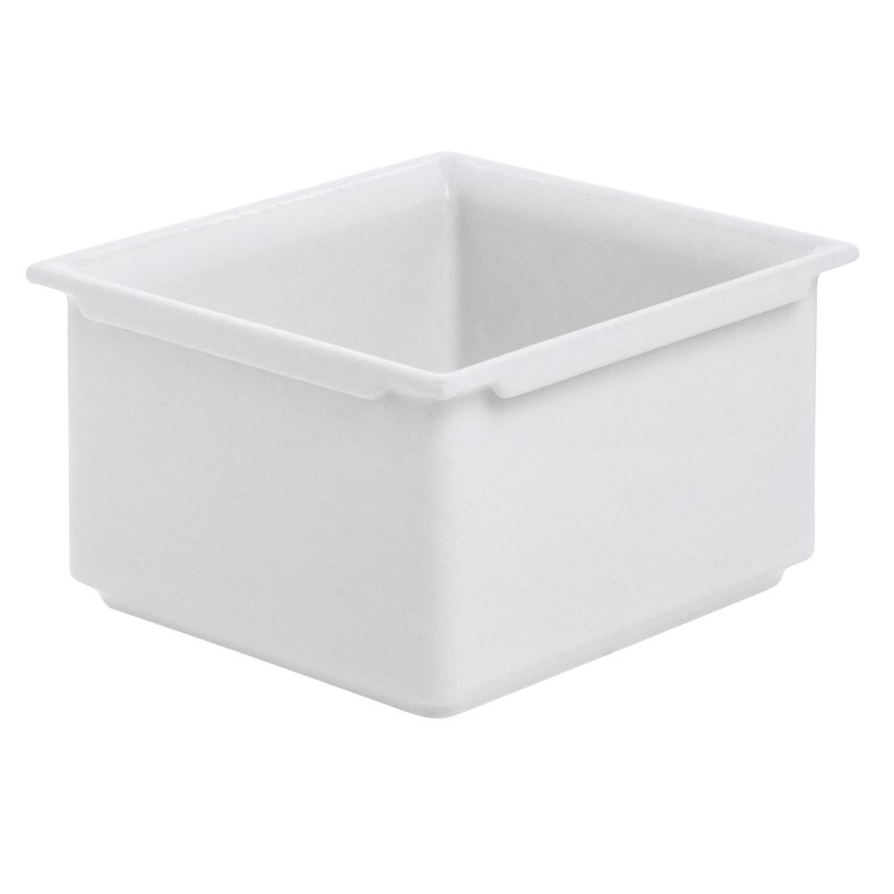 Bugambilia Fit Perfect 1/6 Size White Aluminum Food Pan – 6 3/4″L x 6 1/5″W x 3