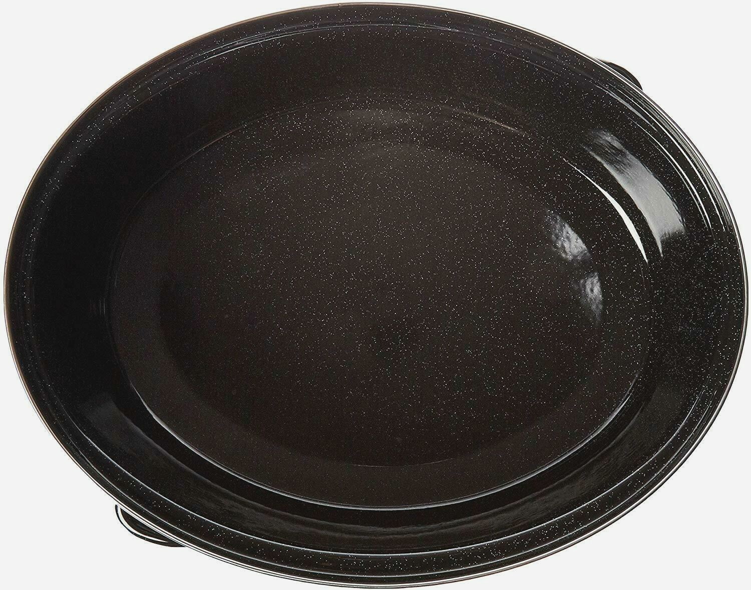 Turkey Roaster Pan Enamel Non Stick,16.5 x 12 x 8 inches, Black