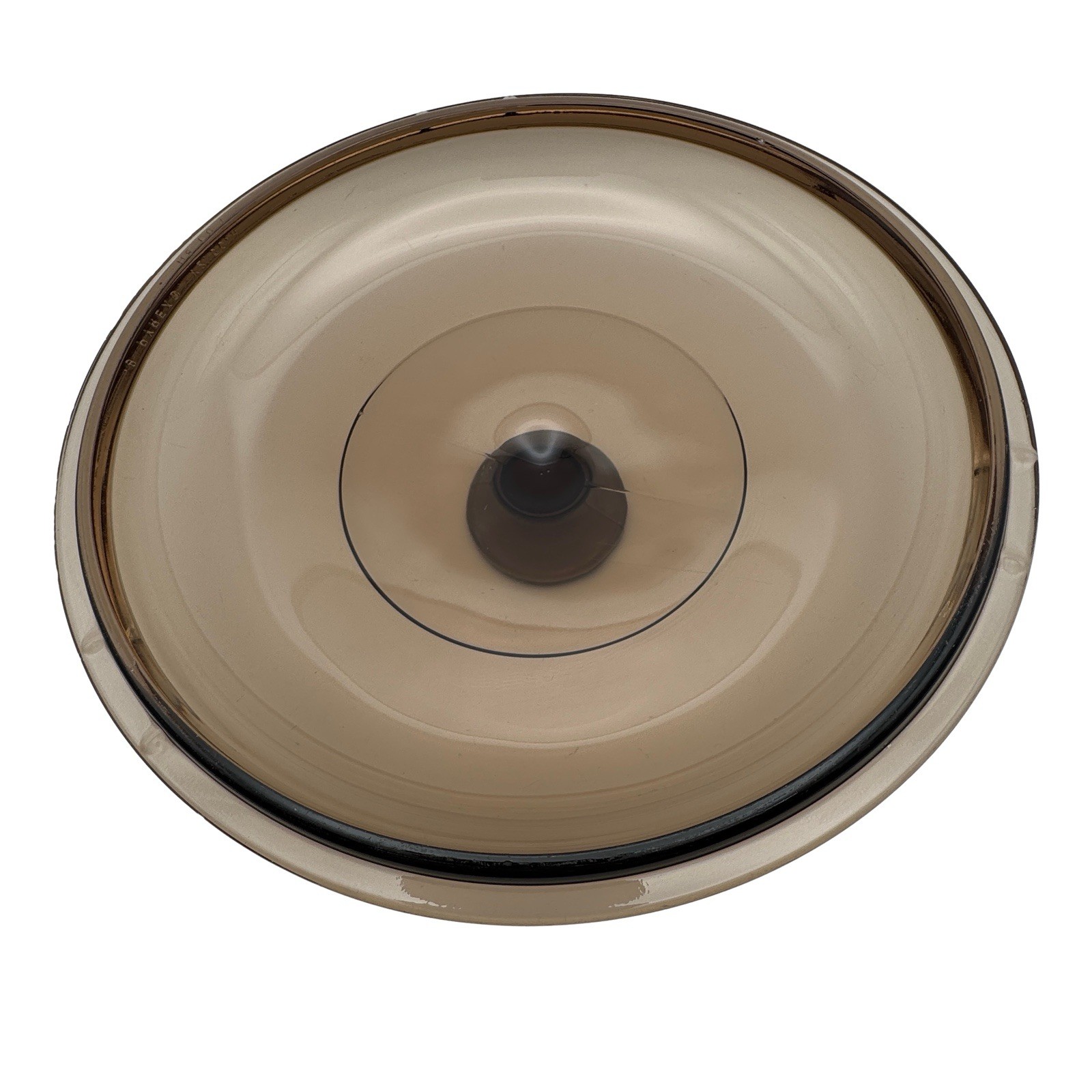Pyrex Visions V2.5C Amber Brown Glass Pot Lid Only Replacement (Small Chip)