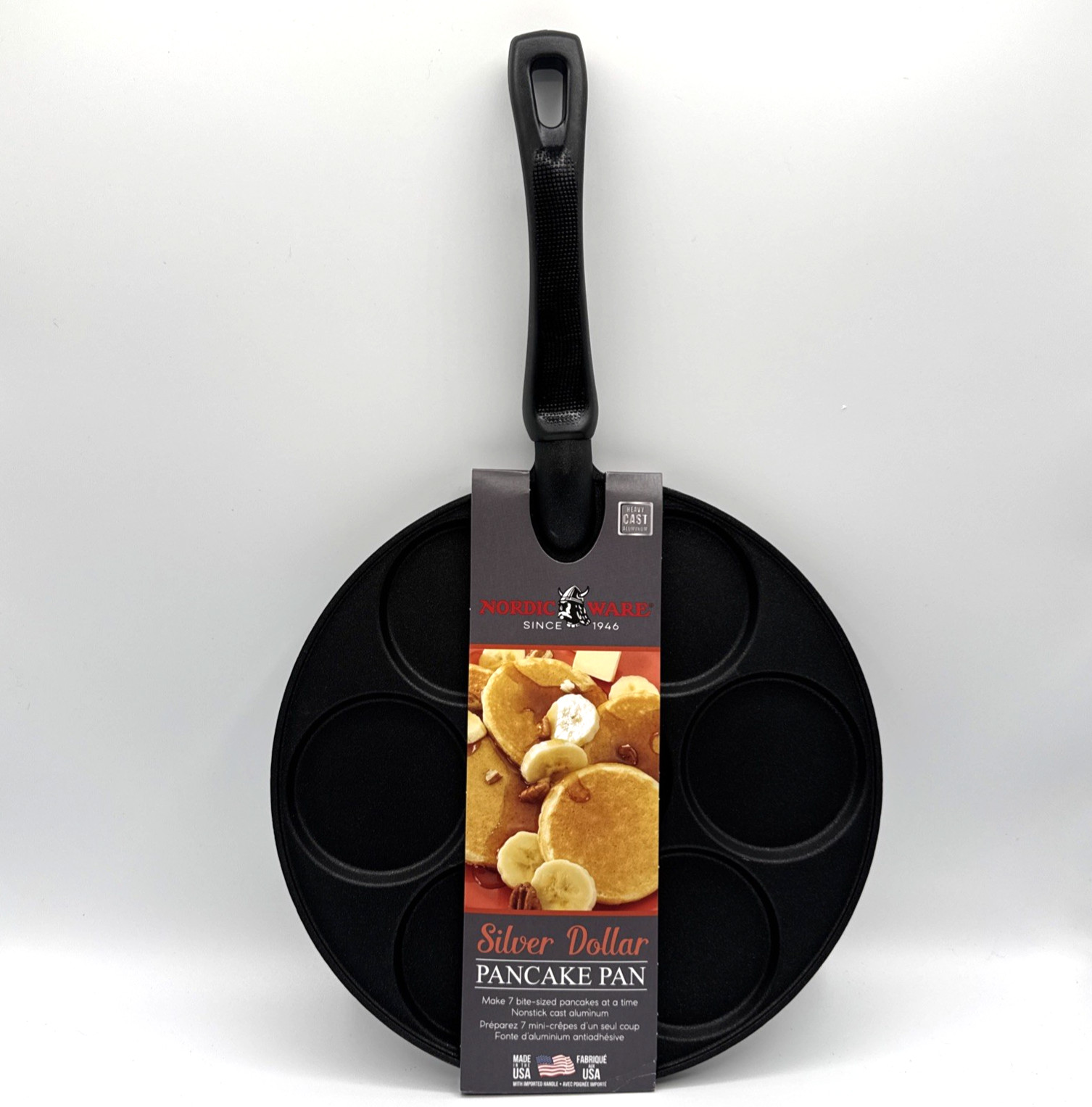 Nordic Ware Nonstick Silver Dollar Pancake Pan – Makes 7 Pancakes