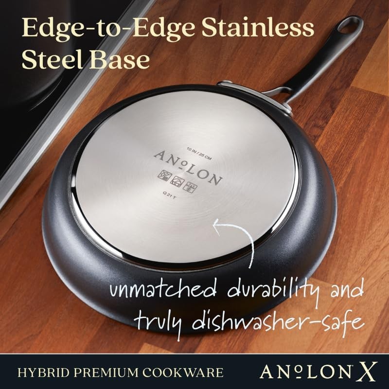 X Hybrid Nonstick Frying Pan/Skillet 8.25 Inch Dark Gray