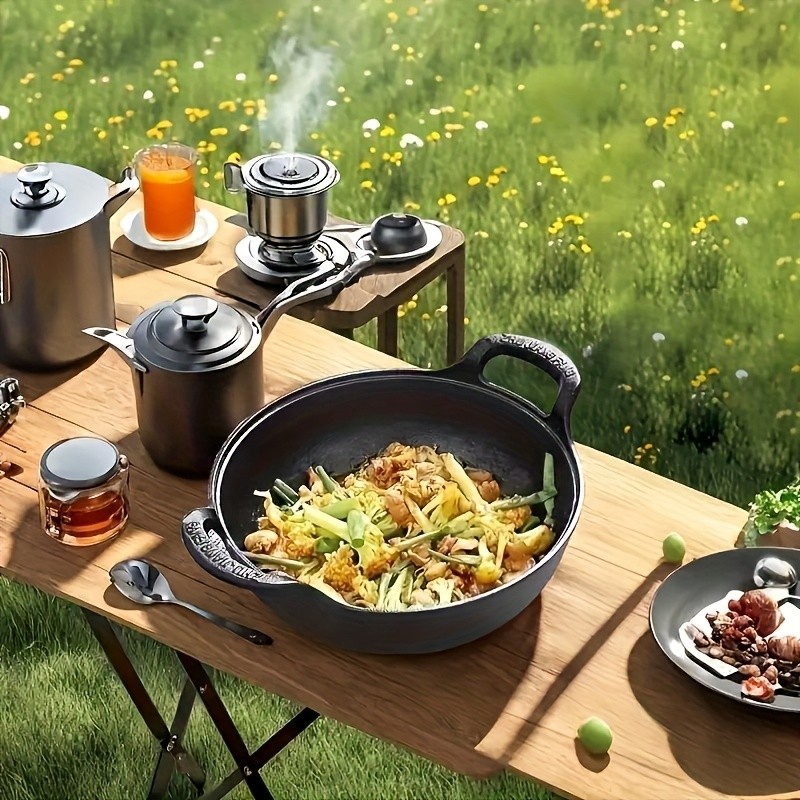 1/2pcs Versatile Pre-Seasoned Cast Iron